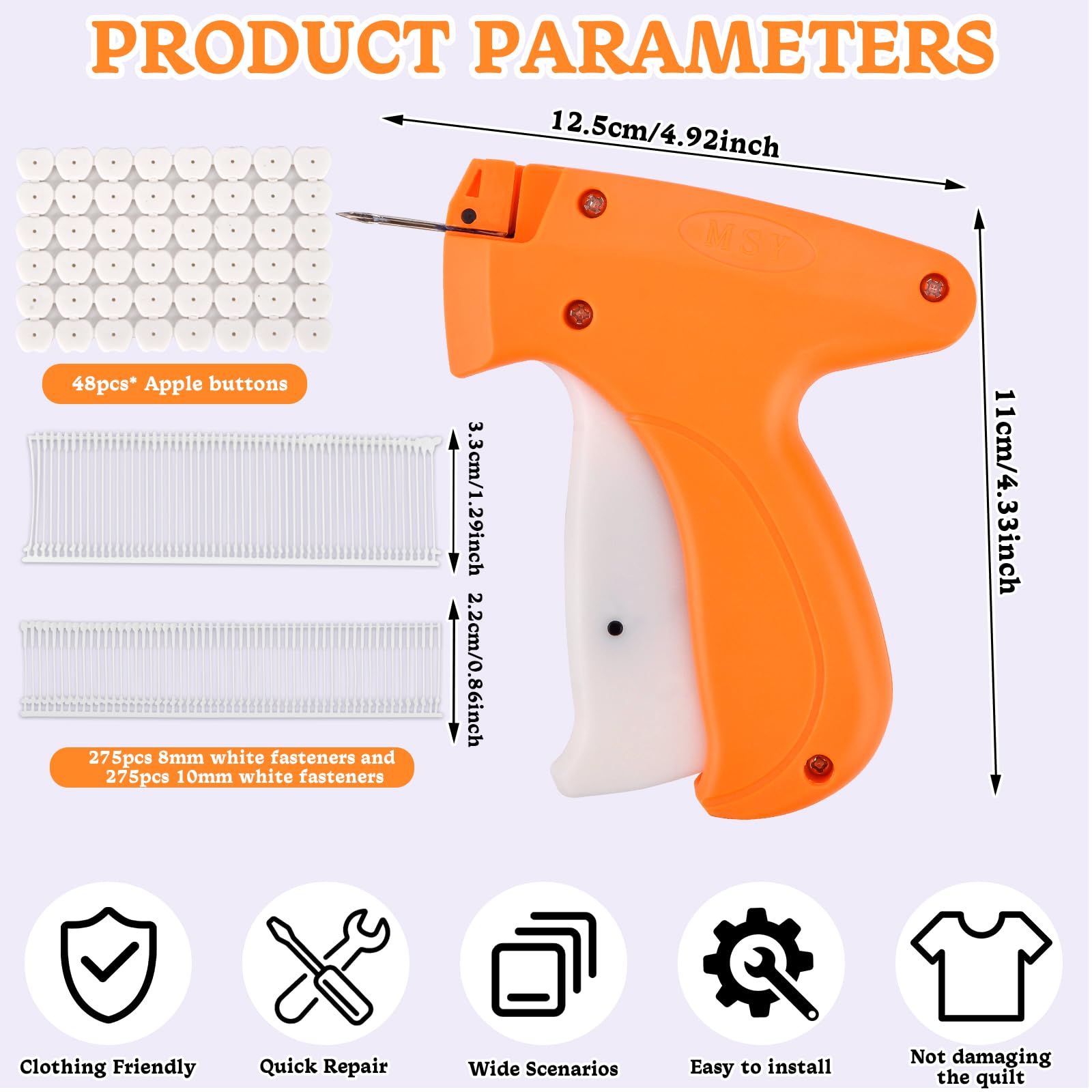 Vibbang Quick Clothing Fixer, Schnelles Fixiergerät für Kleidung, Quilt-Tackerpistole, Mini-Stitching-Pistole handnähmaschine, Etikettierpistole, Mikro-stitchy gun für Kleidung
