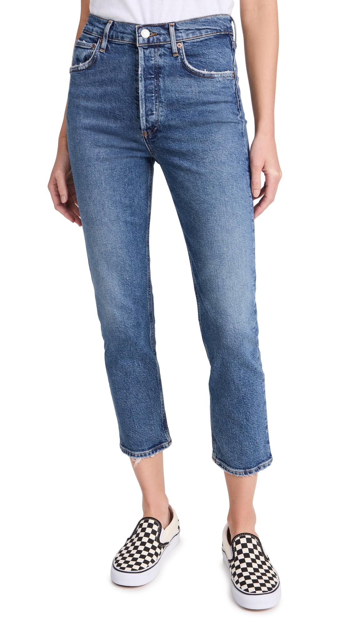 AGOLDE Riley High-Rise Straight Crop