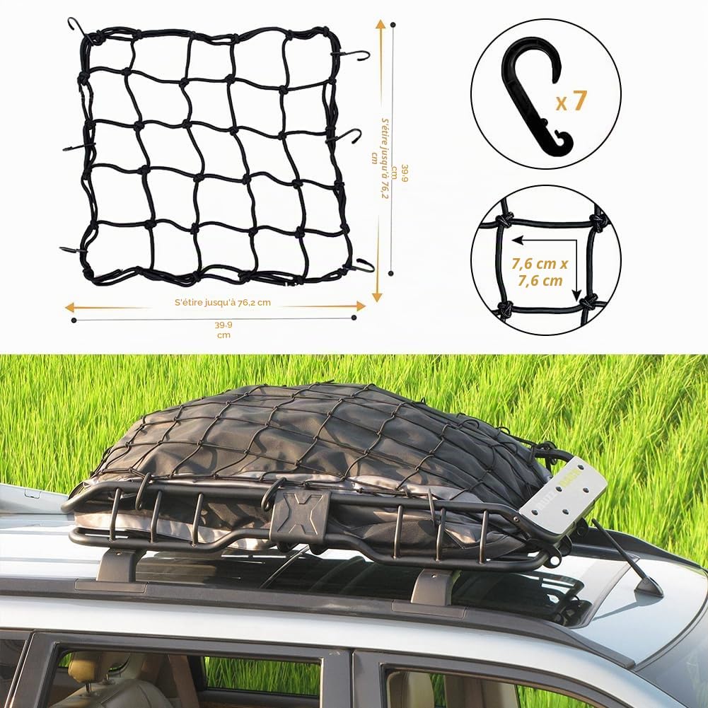 Filet à Bagages pour Paniers de Vélo et Moto - Elastique, Filet de Casque, Adult, Filet À Bagages, À Bagages Elastique, Casque,Vélo Moto Net, Accessoires TransportAccessoires de Transport