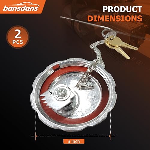 Miniatura 5 de 2 tapas de tanque de combustible para camión 20770691 de 3 pulgadas, tapa de combustible diésel con bloqueo para modelos de camiones pesados Volvo