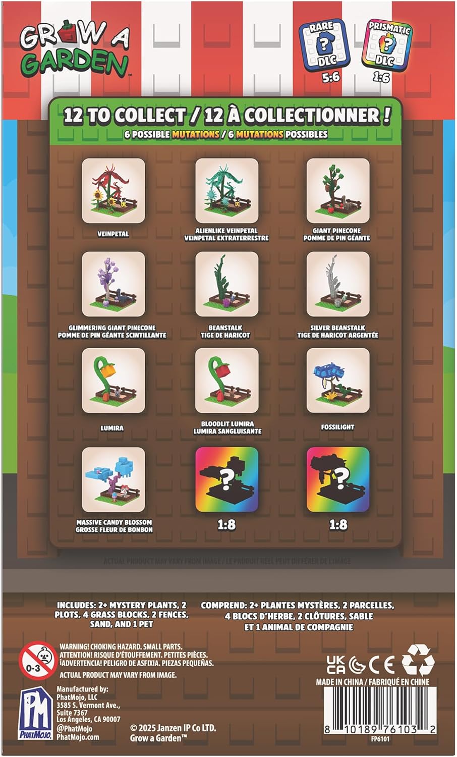 Grow A Garden - Massive Crops Bundle - Series 1 - Blind Box Bundle - Includes DLC Code Redeemable on Roblox - Officially Licensed Construction Set by PhatMojo