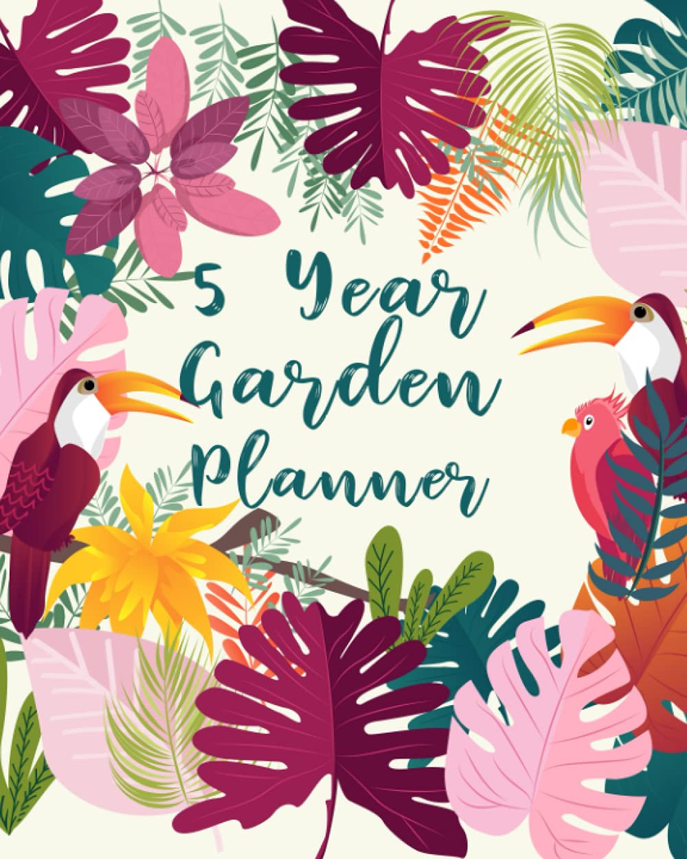 5 Year Garden Planner: 5 Year Garden Journal Planner And Log Book, Undated Planner And Record Keeper, Gardening Journal Planner For Beginners To ... Grid Pages For Garden Layout And Planning