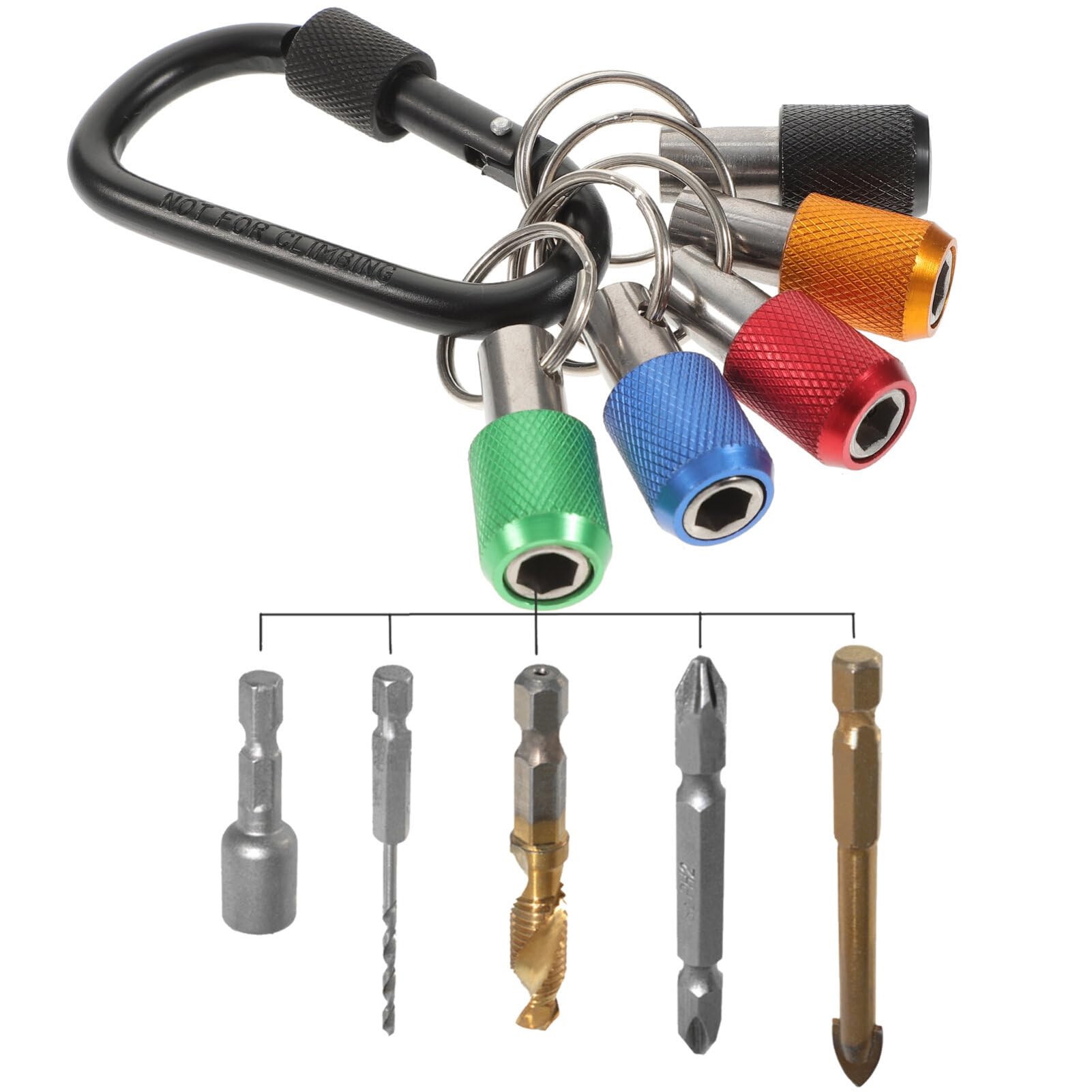 BESTonZON 3sets Porta Punte Per Cacciavite Con Prolunga Portachiavi Pratico e Flessibile Per Punte Avvitatore Per Festività e Uso Quotidiano