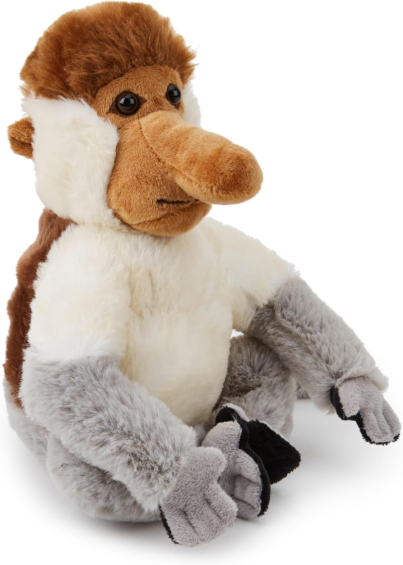 Zappi Co Proboscis Monkey Plush Toy (25cm) - Unique, Soft Jungle Animal, Eco-Friendly, Fascinating for Young Learners, 100% Recycled
