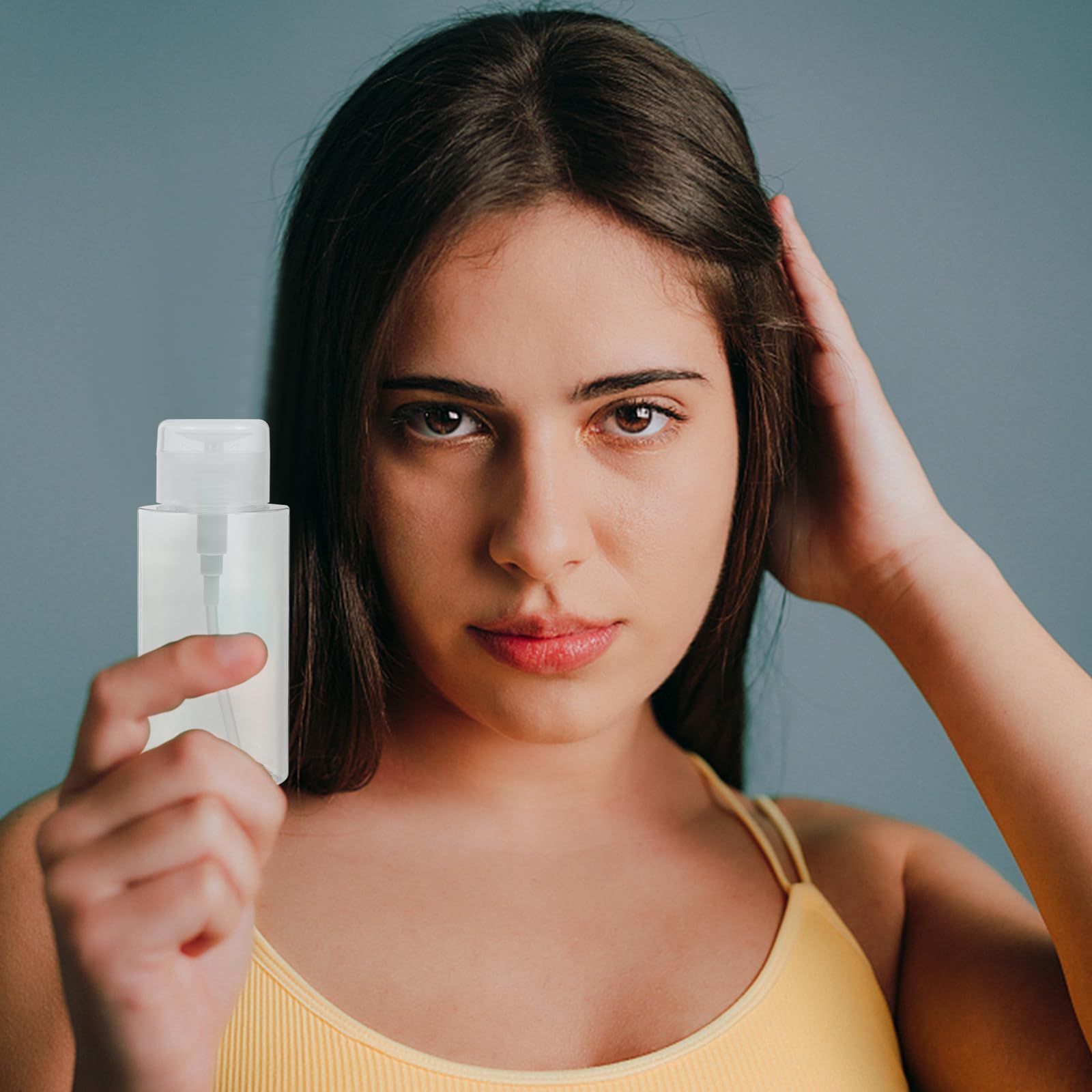 Dosatore Pompa per Liquidi 300ml 2 Pezzi Bottiglia Vuota in Plastica Riutilizzabile con Pompa Push-down, Contenitore Cosmetico per Struccante e Viaggio Quotidiano