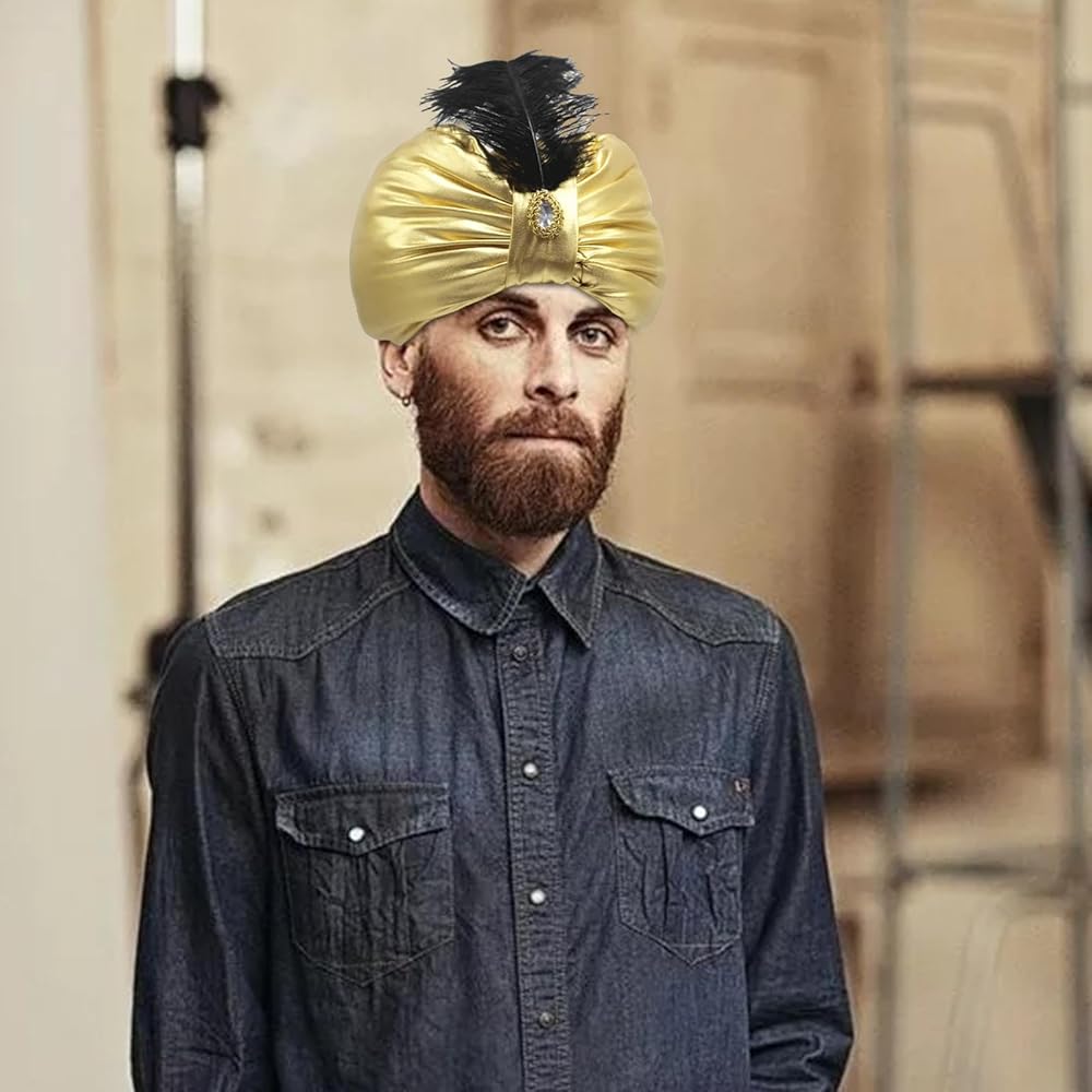 【Vintage TurbanHat】ヴィンテージターバンハット　アレンジ可能 Amazon.co.jp: ユニセックス ターバン ハット - スルタン