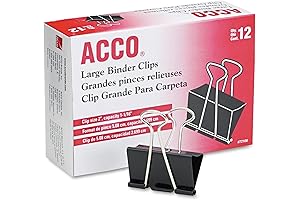 Acco Premium Binder Clips, Designed for Comprehensive Office Tasks, Enhancing Productivity