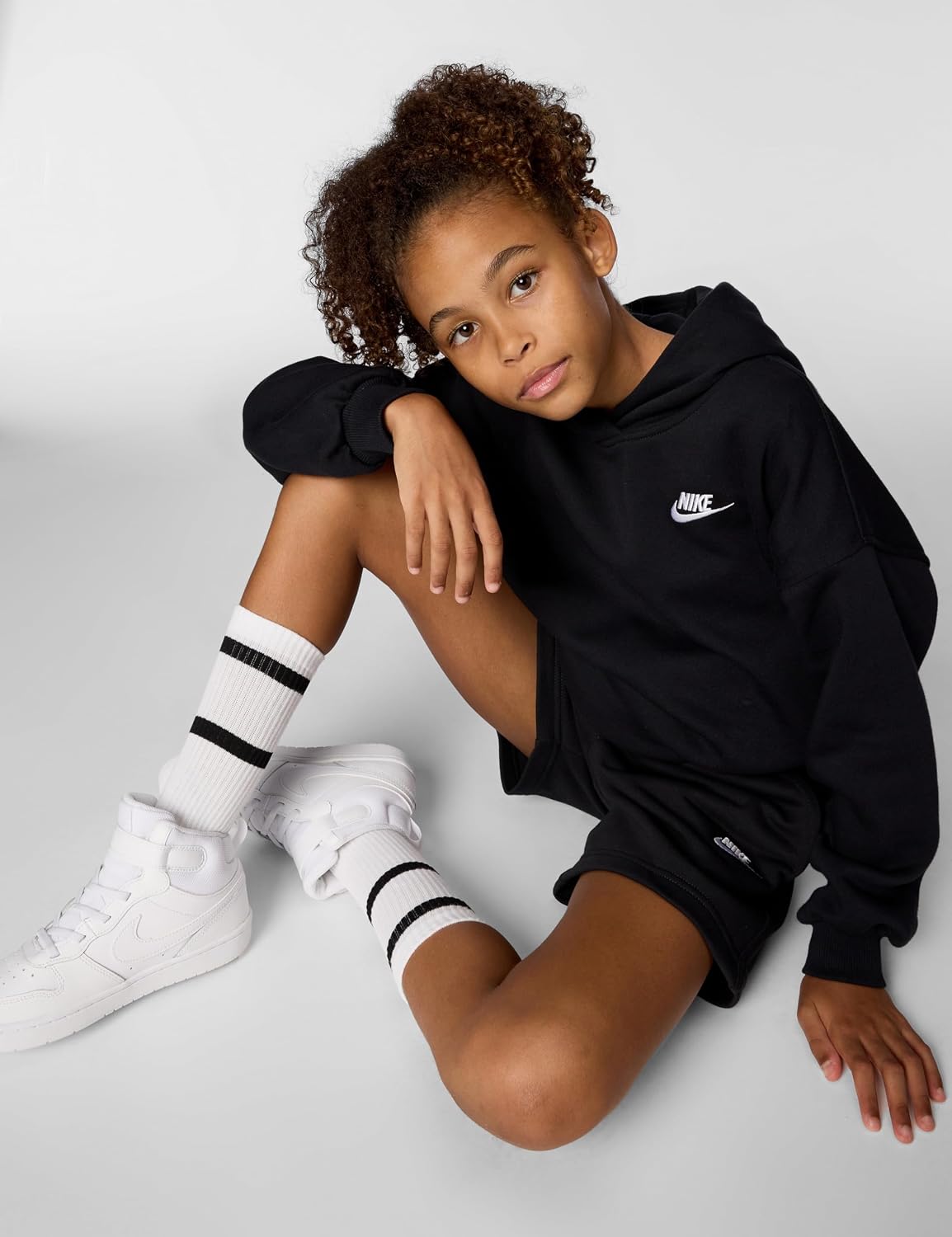 Nike Girls' Sportswear Club Fleece French Terry Shorts