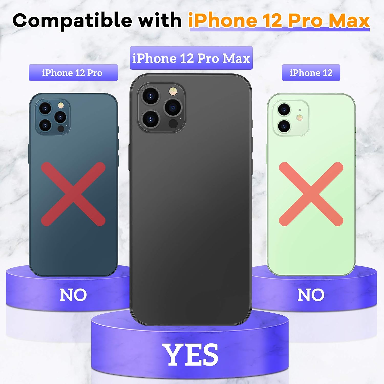[3 Pack] UniqueMe Camera Lens Protector Compatible with iPhone 12 Pro Max 6.7 inch Screen Protector Tempered Glass [9H Hardness] HD Clear [Anti-Scratch] [Bubble Free]