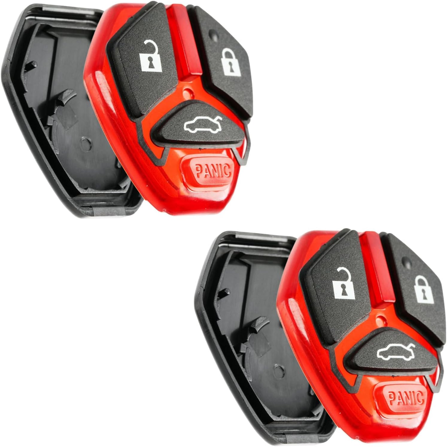 2 Key Fob Keyless Entry Remote Shell Case & Pad fits Mitsubishi Outlander Lancer Mirage i-MEIV