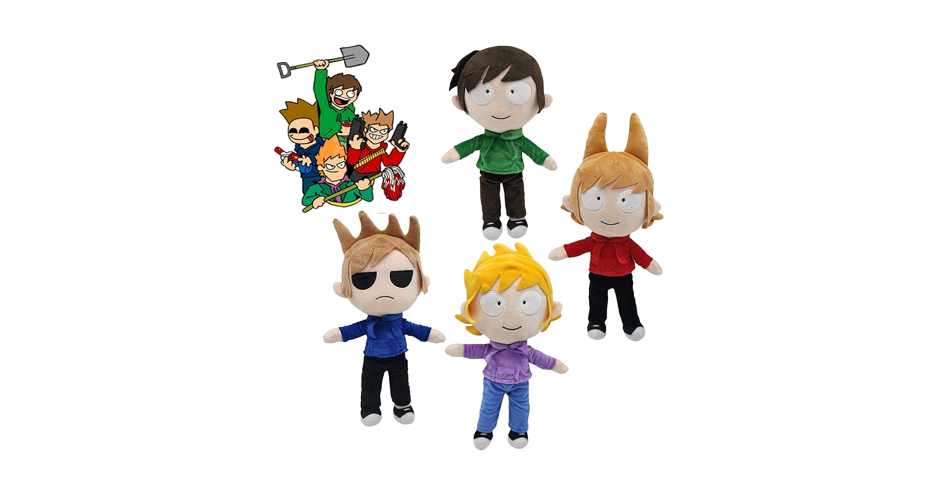 Amazon.co.jp: 2/4個Eddsworldぬいぐるみセット、13.7インチトム