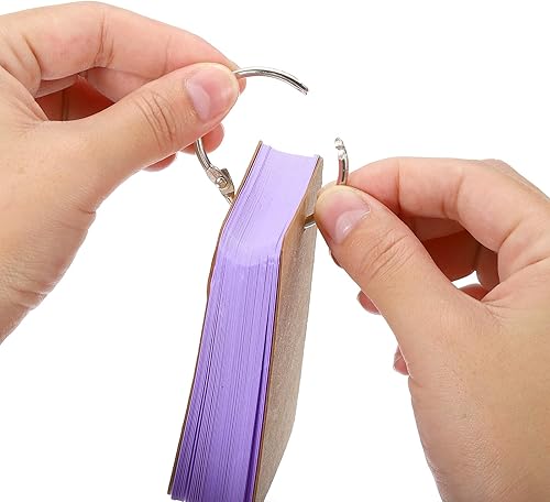 Miniatura 4 de PATIKIL Tarjetas de índice en blanco con anillo, 300 tarjetas flash en blanco de colores de 3.5 x 2 pulgadas, tarjeta de estudio para aprendizaje de