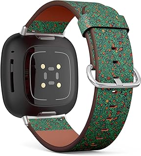 CJBROES Replacement Leather Watch Band, Compatible with Fitbit Versa 3 and Fitbit Sense of Wristband Bracelet Accessory - Rich Fruit Garden Trees Crown