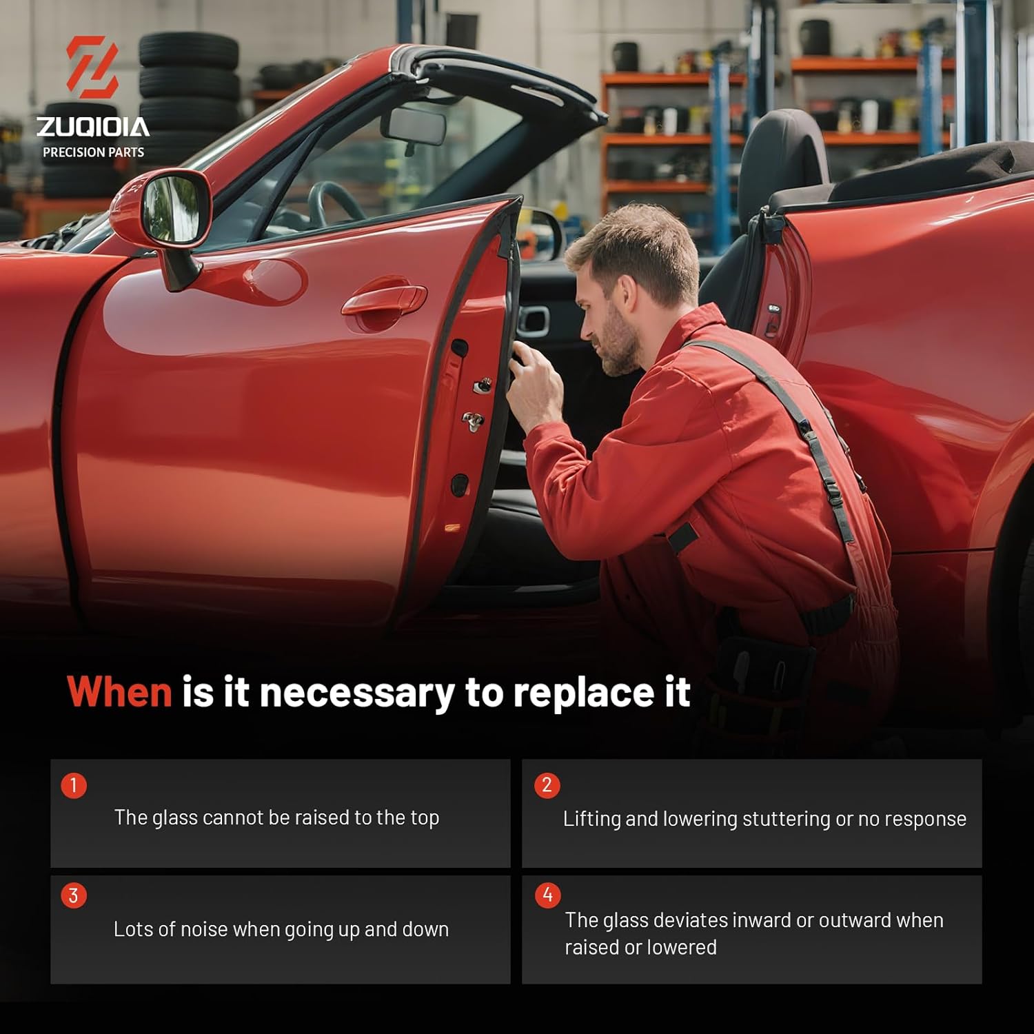 Front Left Driver Power Window Regulator Compatible with VW Volkswagen Eos 2008-2016, Replace# 1Q0-837-461-G, 1Q0837461G