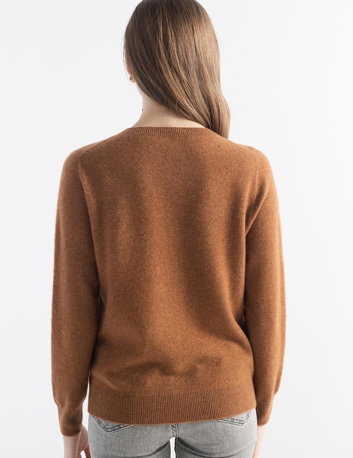 Chanyarn Women's 100% Pure Cashmere Sweater 2025 Fall Winter Crew Neck Long Sleeve Warm Soft Knitted Pullover - Image 6