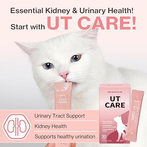 Miniatura 5 de Doctor By UT Care Cat - Suplemento urinario de apoyo renal para UTI de gatos, tratamiento con arándano para la salud renal de gatos con Pacran,