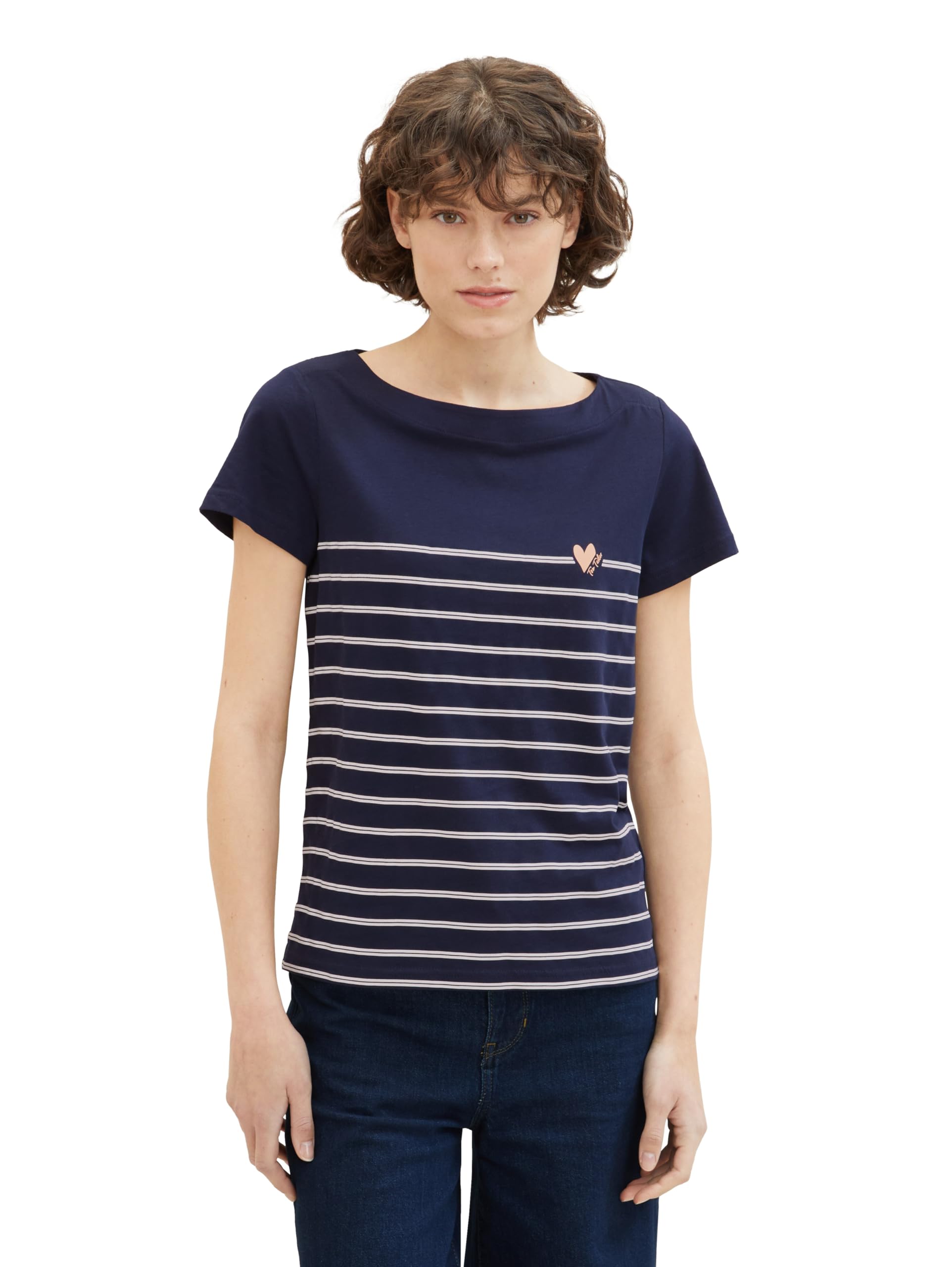 TOM TAILOR Damen Basic T-Shirt mit Streifen