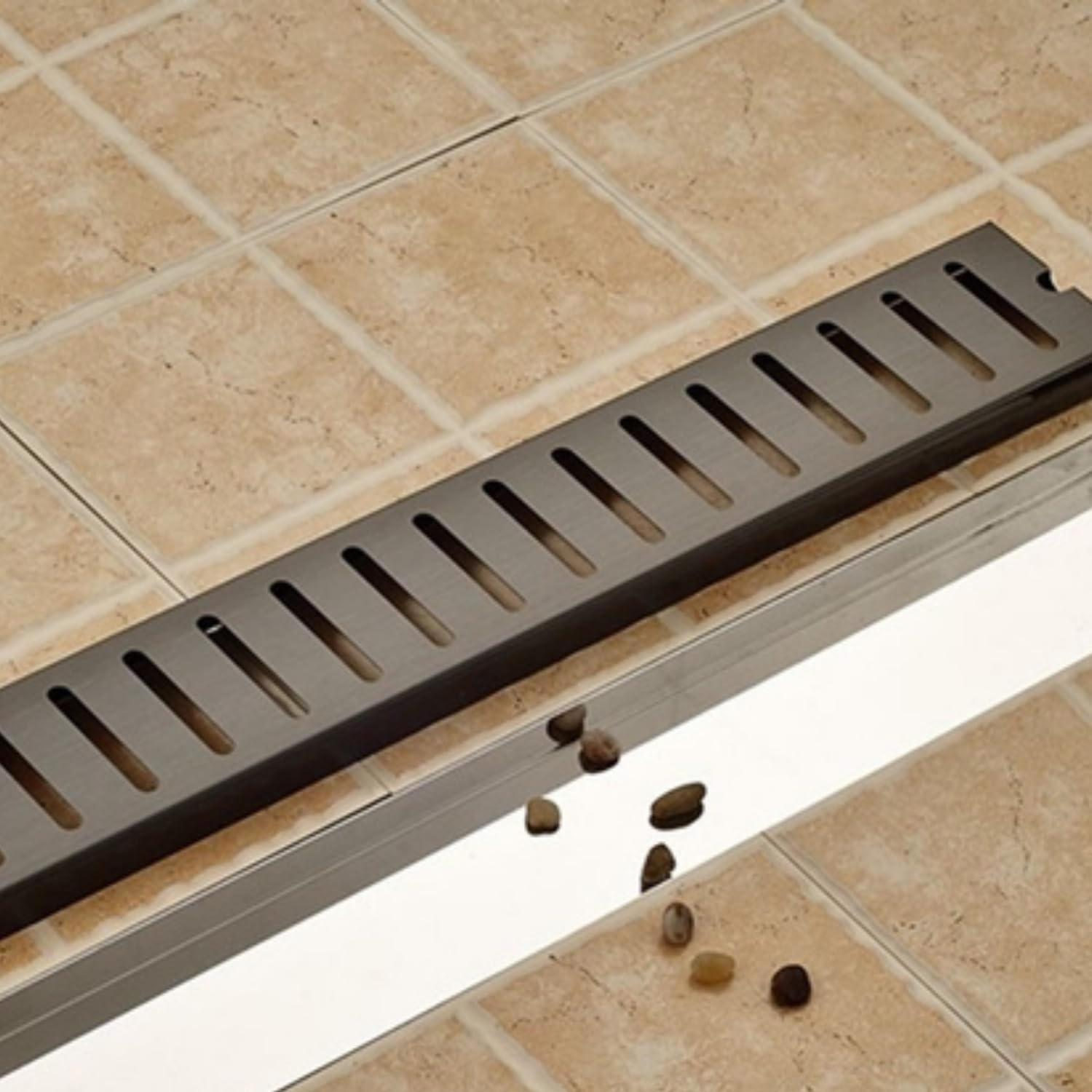ZAP Wave Shower Drain Channel | 304 Stainless Steel Shower Water Drain Channel| Floor Drain with Cockroach Trap, Side Hole, and Collar (Gold, 12 Inch) (B0CSDQBG8Z) Amazon Price History, Amazon Price Tracker
