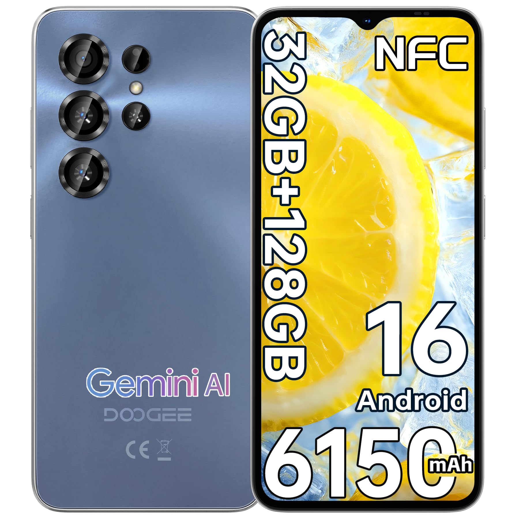 DOOGEE NOTE56X PRO Android 16 Smartphone Without Contract, 32GB