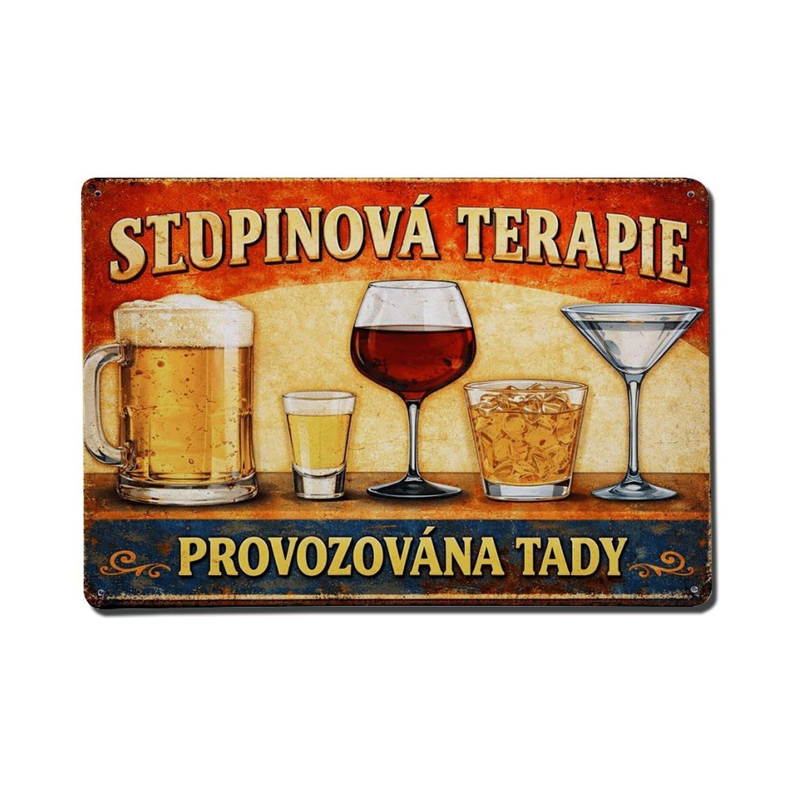Alcohol Drink Glass Beer Wine Martini Metal Tin Sign Plaque