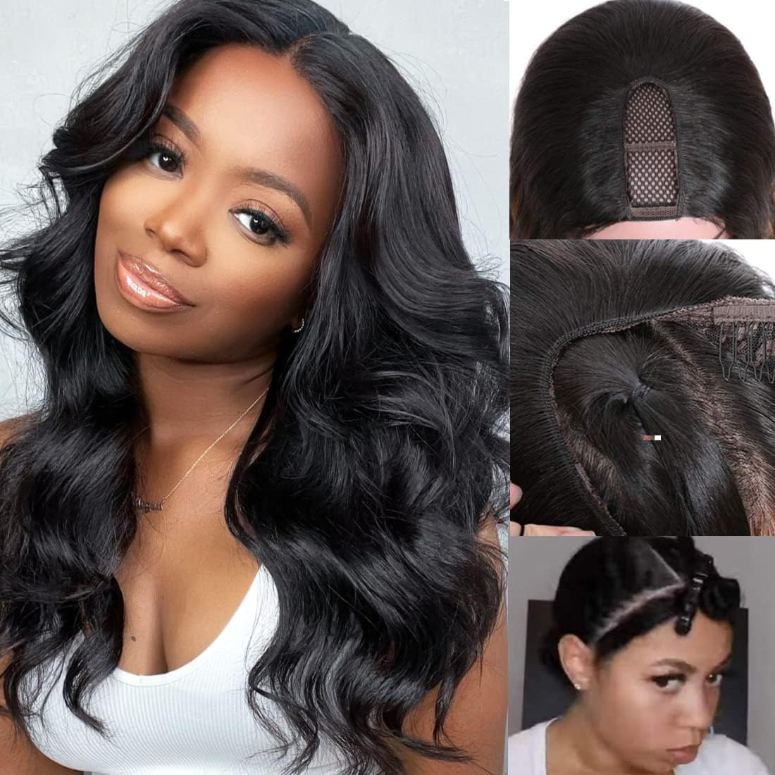 Nadula U Part Body Wave Wigs Human Hair for Women