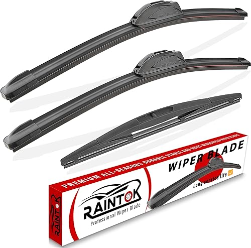 RAINTOK Juego de 3 limpiaparabrisas de repuesto para Subaru Legacy Outback 2010, 2011, 2012, 2013, 2014, calidad original de fábrica, para RAINTOK Juego de 3 limpiaparabrisas de repuesto para Subaru Legacy Outback 2010, 2011, 2012, 2013, 2014, calidad original de fábrica, para