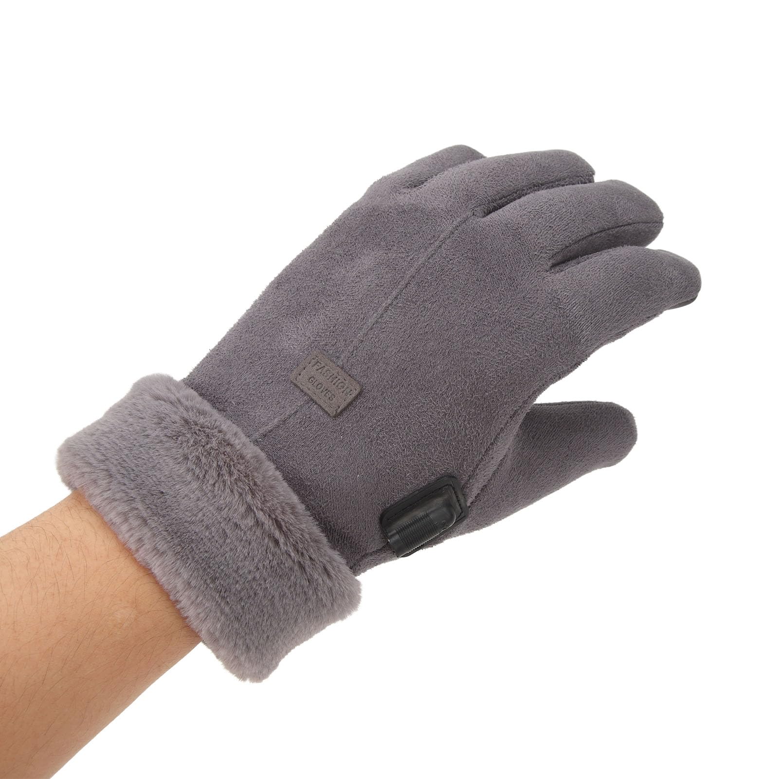 ariarly Heated Gloves Women USB Warming Gloves Fluff Non Slip Palm Adjustable Elastic Wristband Windproof Thermal Gloves for Cold Weather Camping