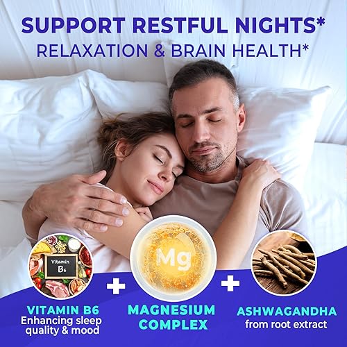 Miniatura 4 de Divinity Nutra Suplemento de Ashwagandha de magnesio, glicinato de magnesio calmante y malato vitamina B6 para los músculos, apoyo a la salud ósea,