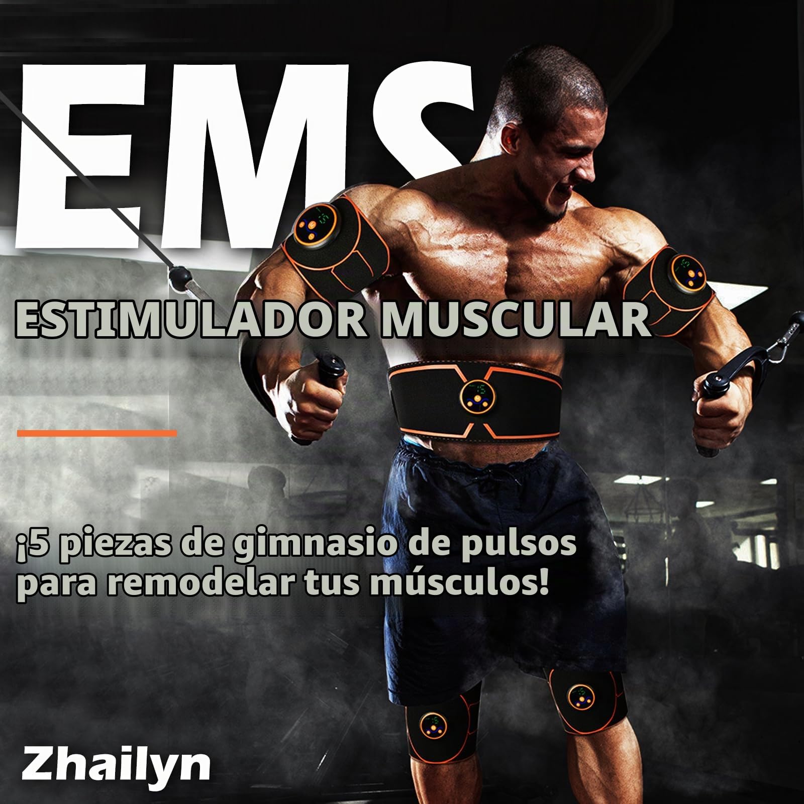 Abdominales Electroestimulacion, Electroestimulador Muscular Abdominales, EMS Electroestimulador Muscular, USB Recargable Hombresy&Mujeres Ejercitador del Abdomen/Brazo (8 Modos +19 Intensidads)