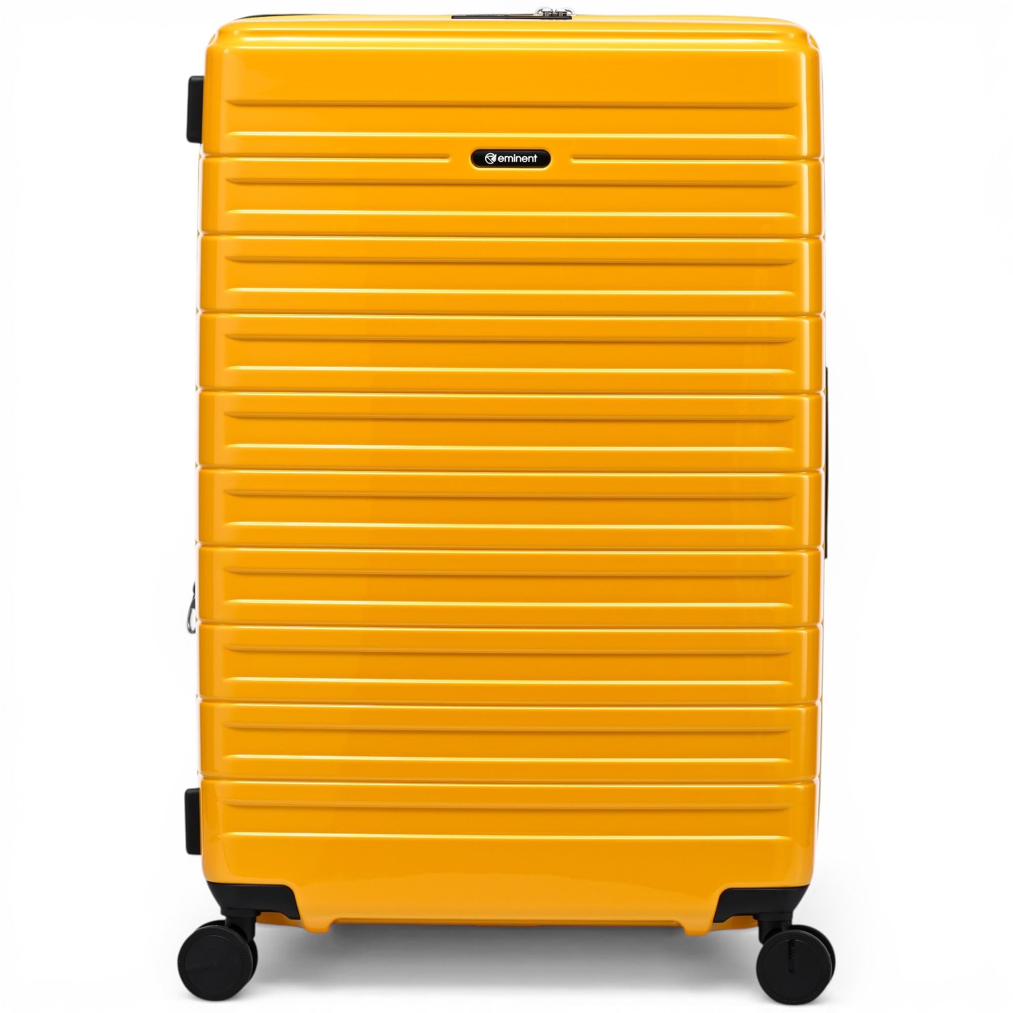 Eminent Voyager Valigia Grande 77x51x30, Espandibile, Rigida, 4 Ruote, Leggera, Lucchetto TSA, 158 cm, 4,4 kg, 112L, Trolley da Stiva Viaggio Aereo Giallo