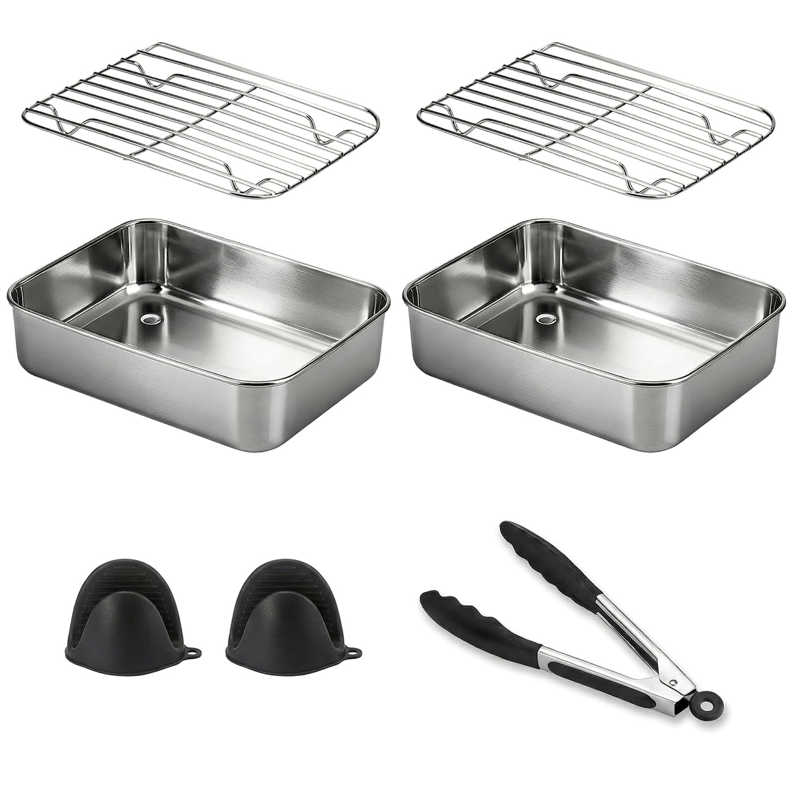 Accessoires Airfryer Ninja AF400EU : Lot de 6 pièces en acier inoxydable 304 avec plat à gratin