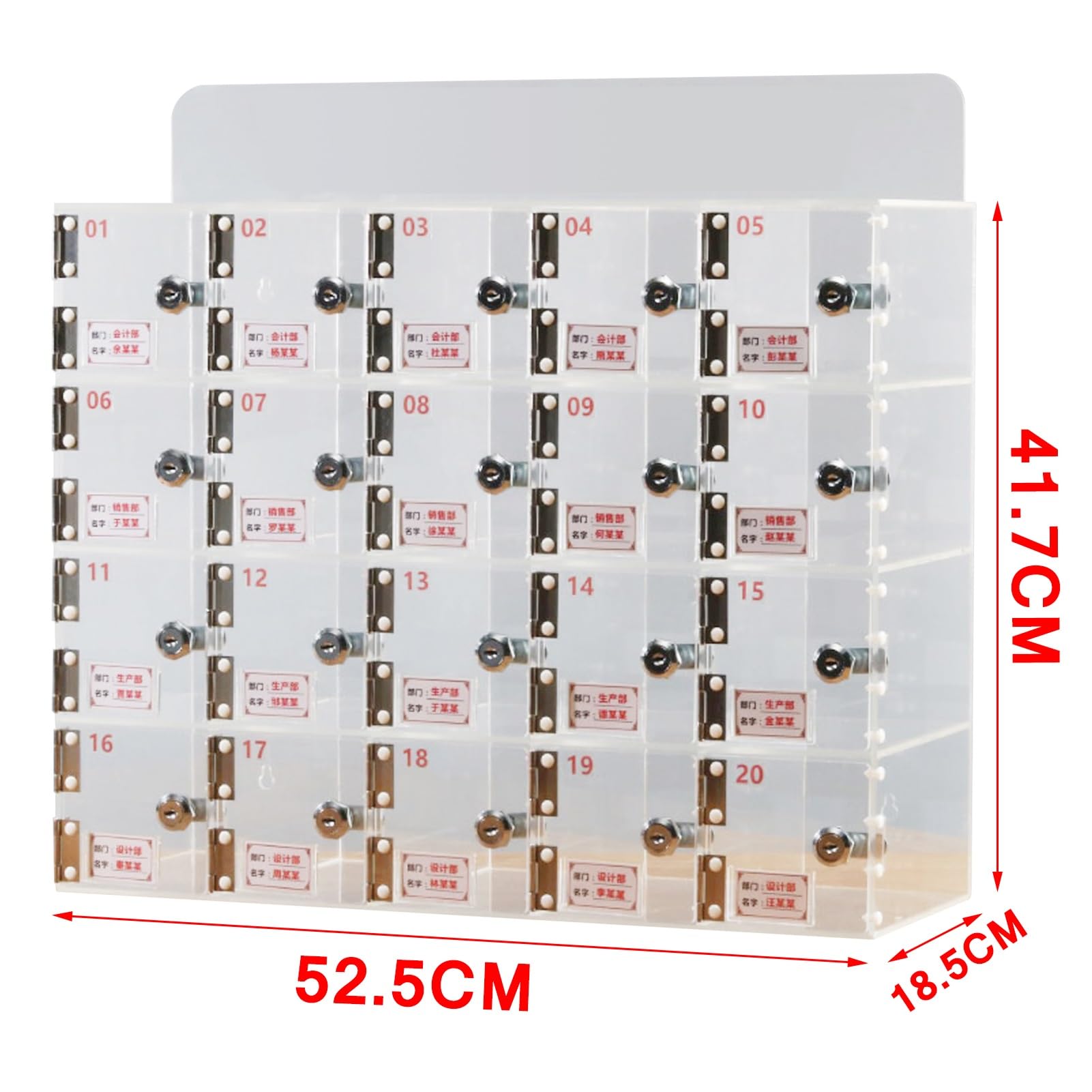 SDdPulse Caja de almacenamiento de acrílico para teléfono móvil montada en la pared, taquillas de empleados de 15 bits para espacios de trabajo y almacenamiento seguro del teléfono, ideal para