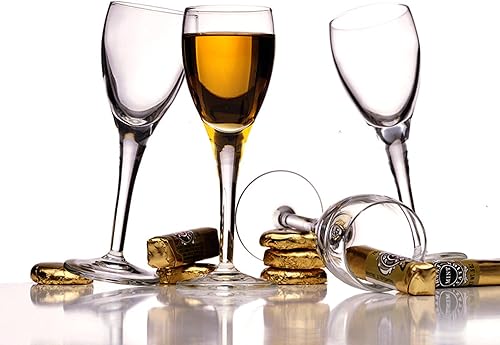 Miniatura 3 de Luigi Bormioli Michelangelo Masterpiece - Vasos de chupito de licor de 2.25 onzas, cristal ultra transparente, tallos reforzados con titanio