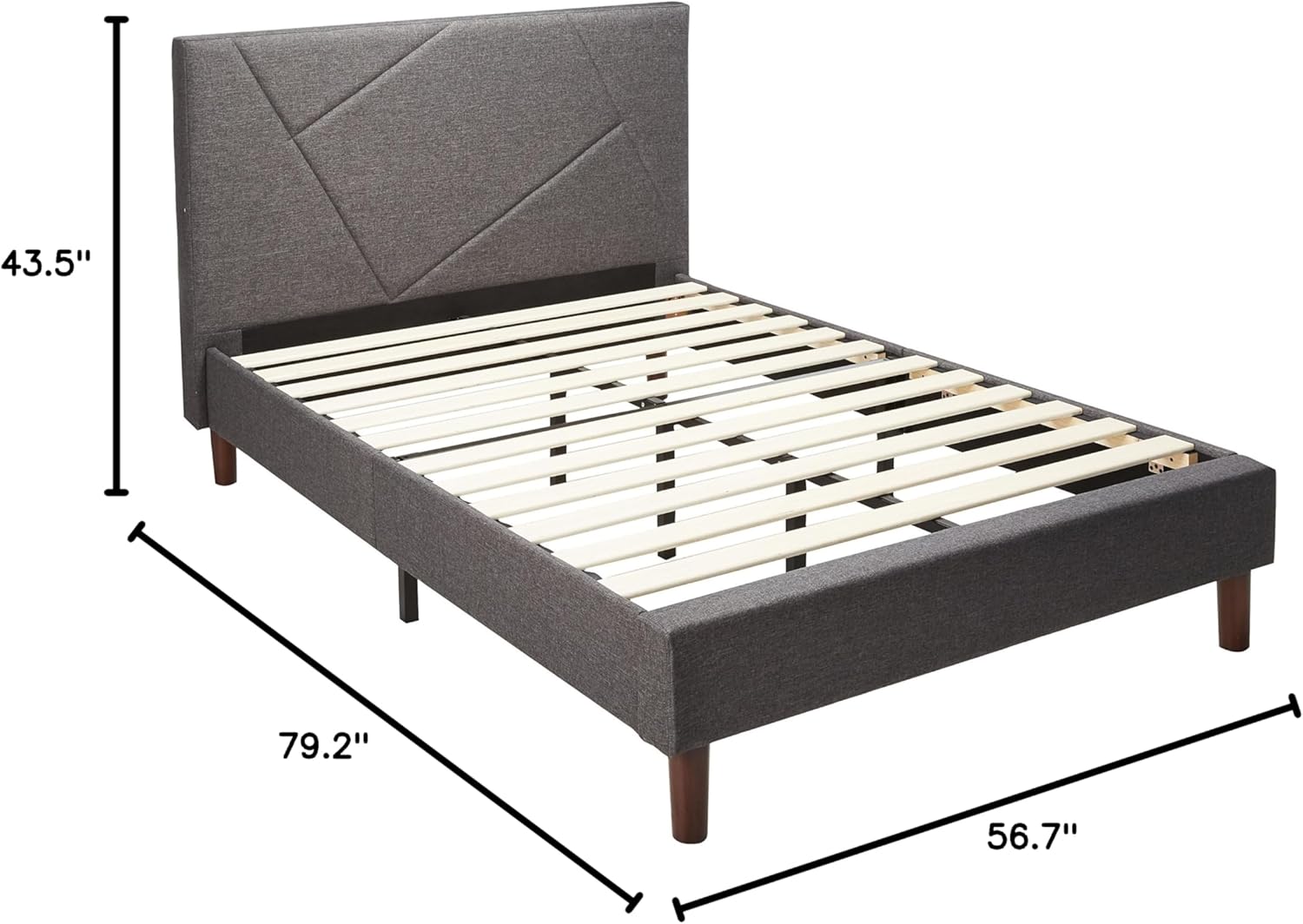 Zinus Judy Upholstered Platform Bed Frame, Full & 8 Inch Foam and Spring Mattress/CertiPUR-US Certified Foams/Mattress-in-a-Box, Full
