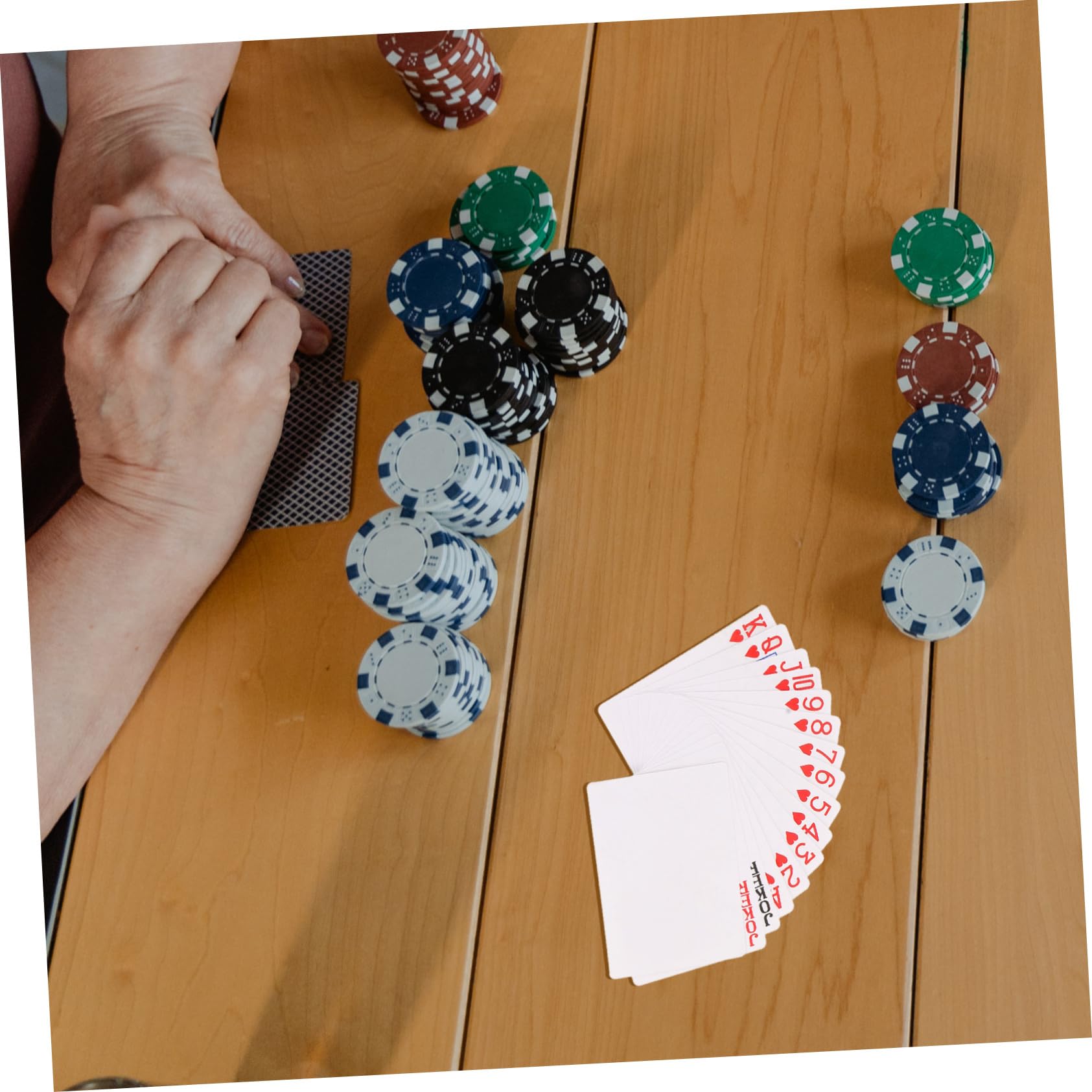 Abaodam 5ensembles Jeu De Cartes à Jouer Papier Thermique De Cartes Blanches Parfait pour Divertissement Familial Et Soirées Entre