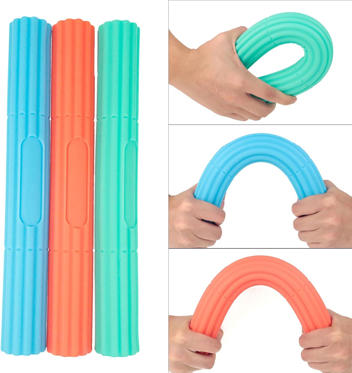 Nonslip Twisting Hand Exercise Rod Strengthener Hand Grip Strength Trainer Resistance Rod for Golfers Elbow Easy to Use Resistance Twist