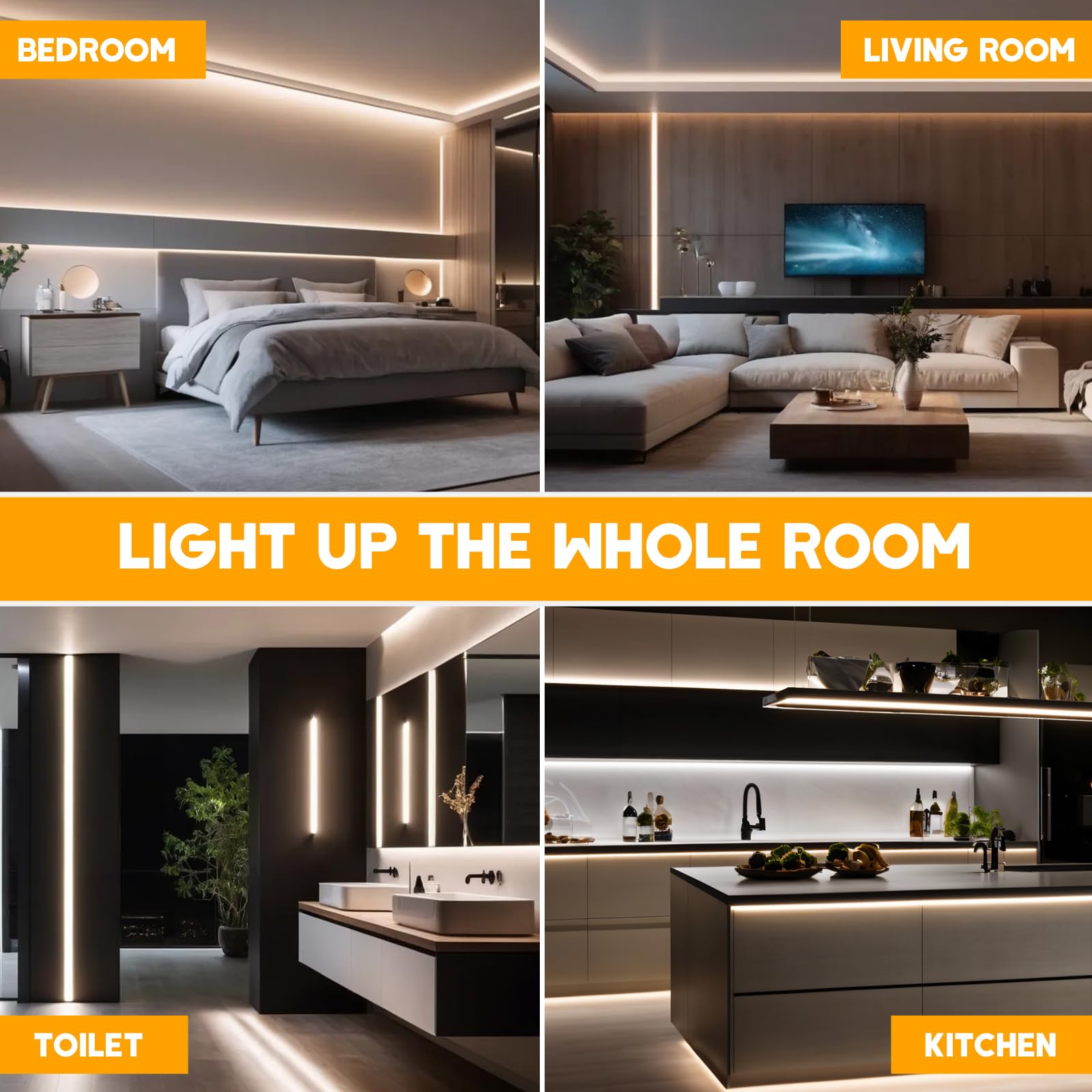 Tira LED Neón COB 220V [30M, Blanco Natural 4000-4500K],IP65 Impermeable Flexible,288 LEDs/m Tira LED FCOB CRI85+,Cortable cada 50cm,Decoración para Hogares y Tiendas