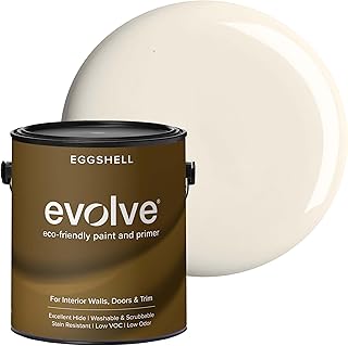 EVOLVE Interior Paint & Primer, Eggshell (Coconut Cream), 1 Gallon – One...