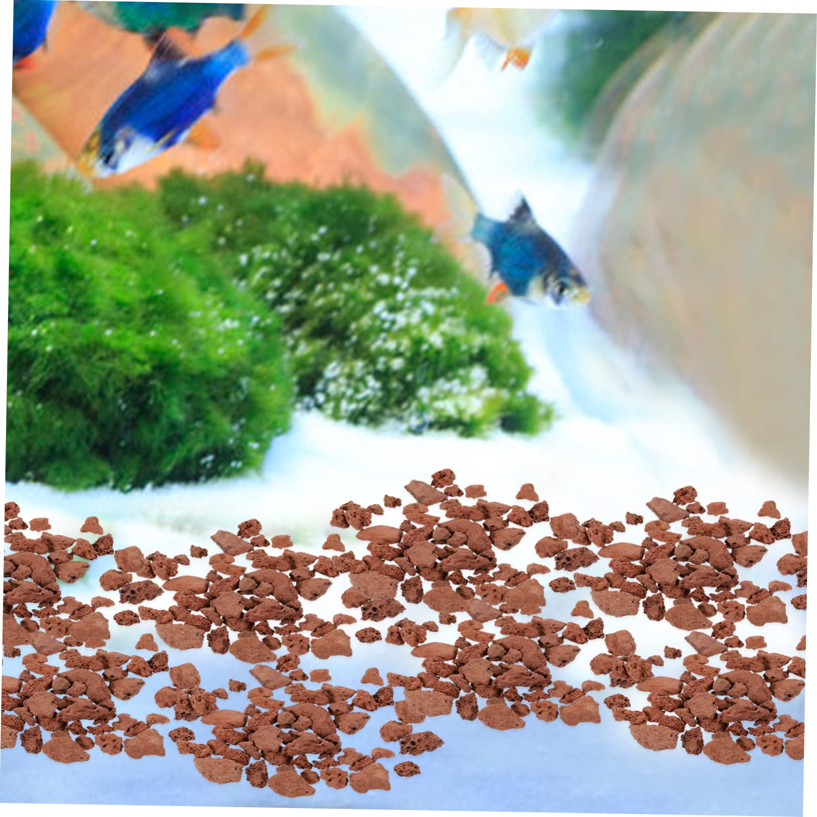 GANAZONO Fish Tank Layout Props Miniature Railway Stone Models Easy to Spread and Use Decorative Stones