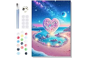 DIY Heart Paint by Numbers for Grown-ups & Kids