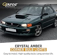 Vista 3 de Luces de esquina ámbar de cristal Lámparas W/E-Mark para 1992-2000 Subaru impreza Outback GC8 CC8A