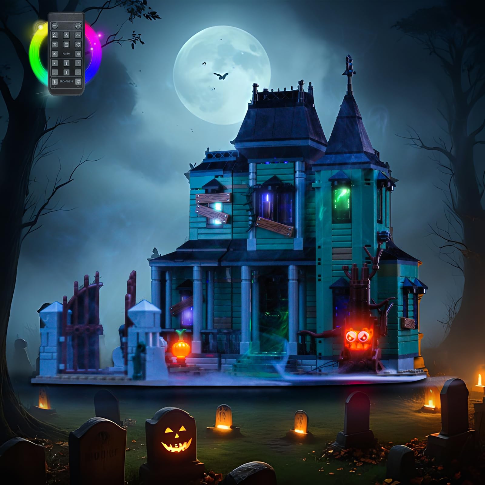 BrickBling Remote Control Led Light Set Compatible with Lego Haunted Mansion 31167 (No Model) - Image 3