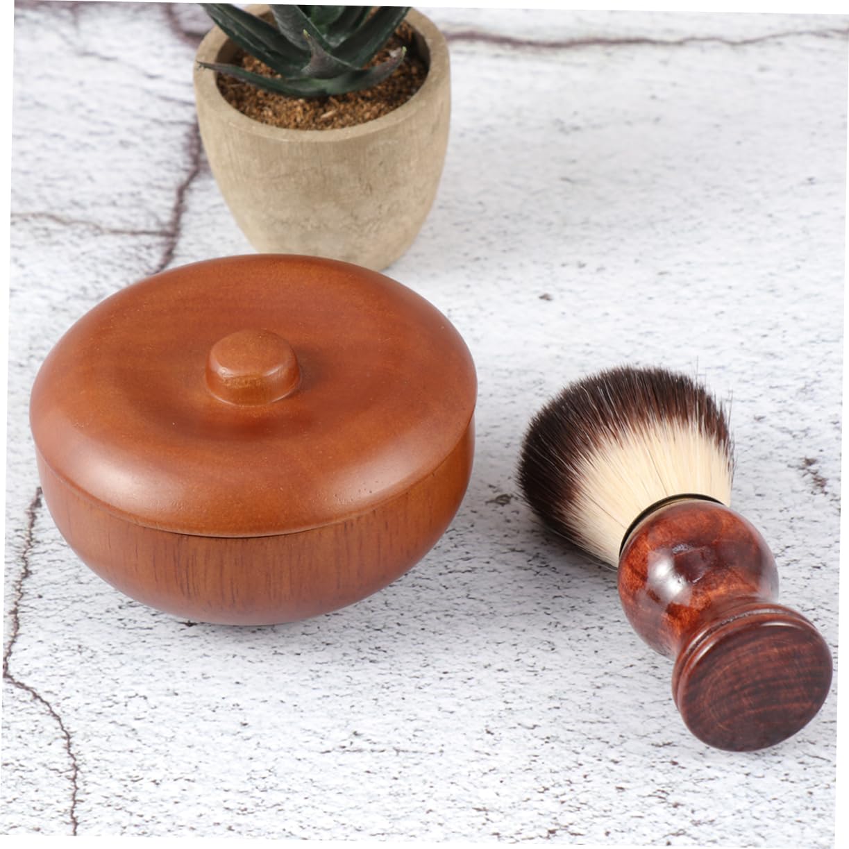 Angoily Rasatura per Barba Uomo Spazzola da Barba e Ciotola Strumento per Pulizia Viso Completo Realizzato in Materiale