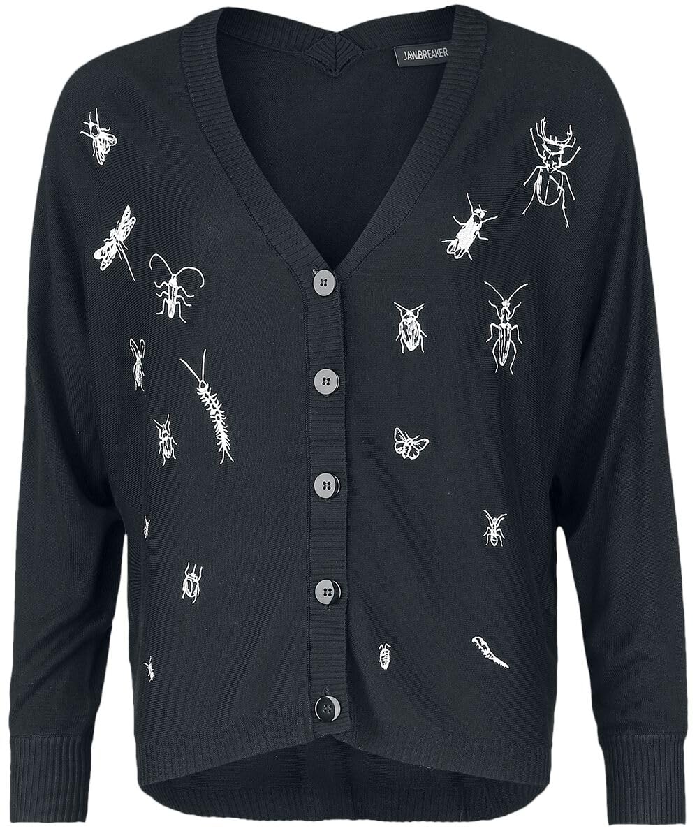Jawbreaker Way Out Cardigan Frauen Cardigan schwarz/weiß Gothic