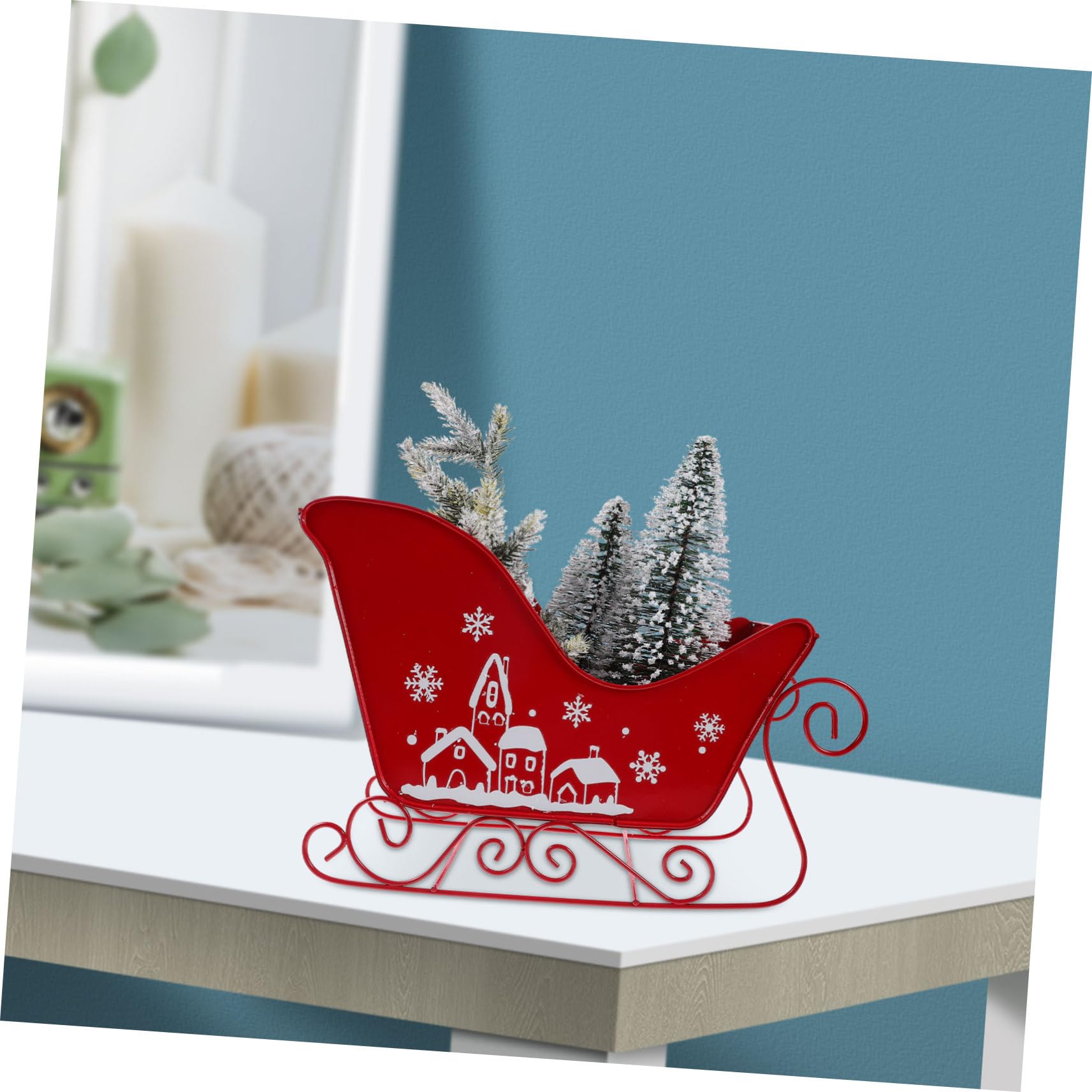 SOLUSTRE Adorno de Trineo para Árbol de Navidad Decoración Navideña Modelo de Trineo Exquisito Decoración de Mesa para Fiesta de Navidad