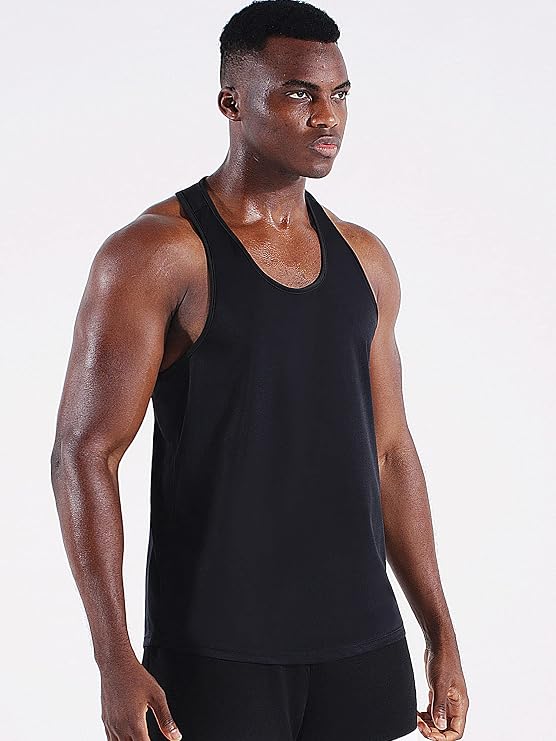NELEUS Men's 3 Pack Dry Fit Y-Back Muscle Tank Workout Gym Shirt