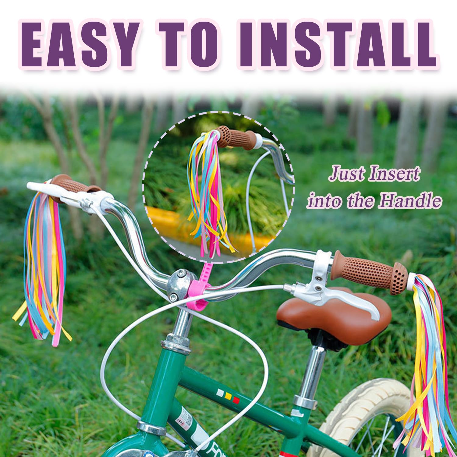 Bike Handlebar Tricycle Handlebar Grips With Streamers Girls Bike