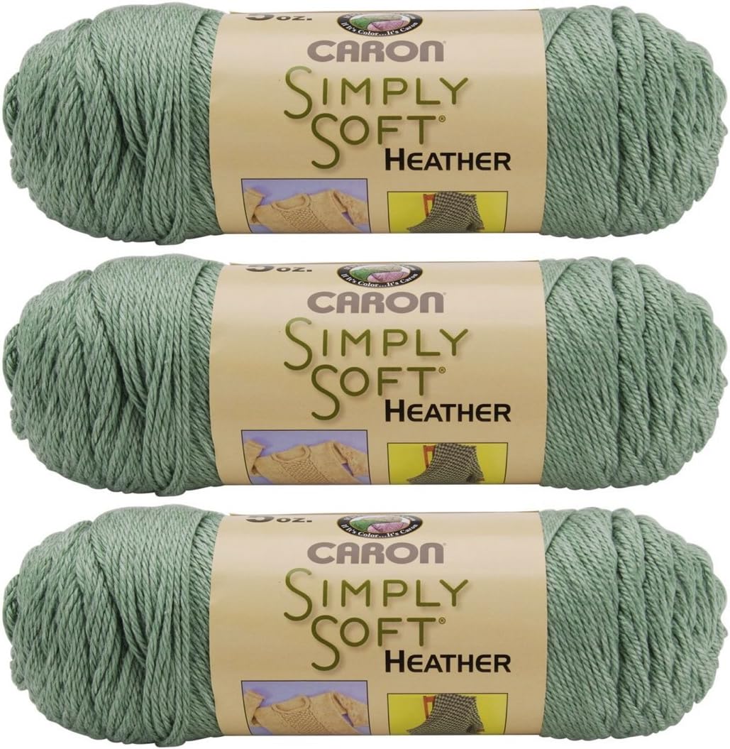 Caron Bulk Buy Simply Soft Heather Yarn (3-Pack) Woodland H9700H-9503