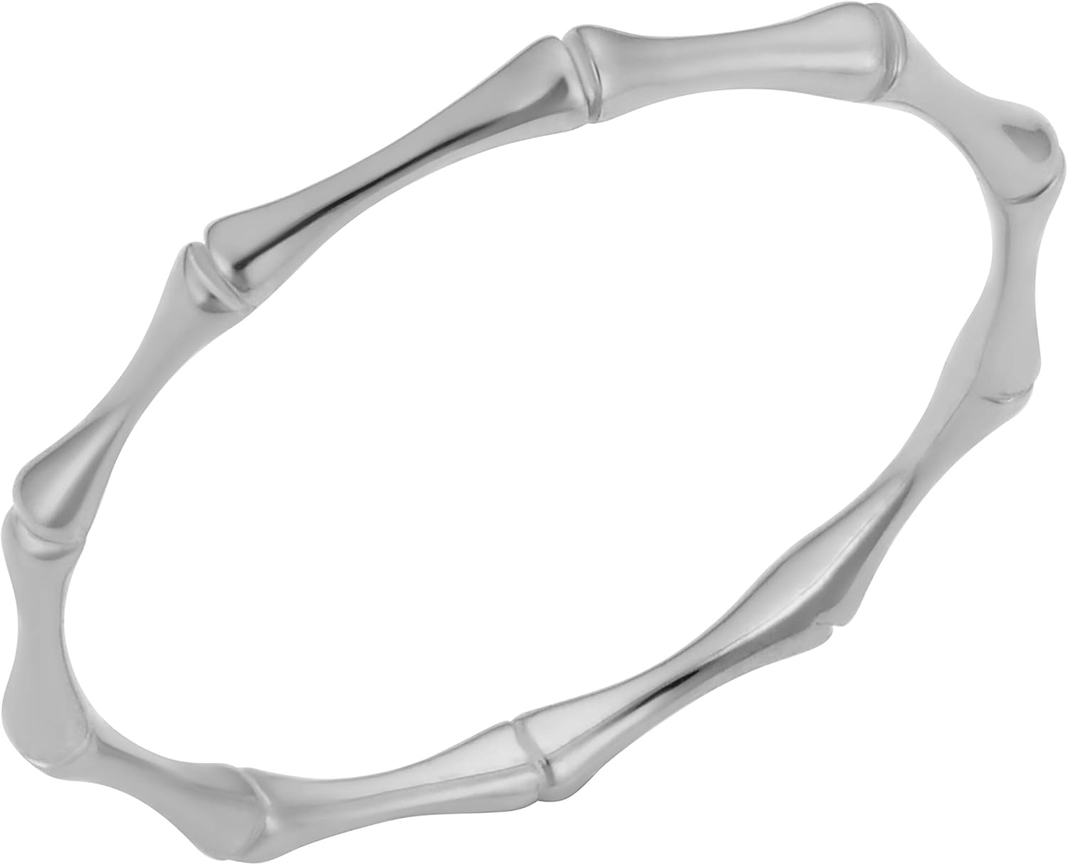 KoolJewelry Women's 14k Yellow White or Rose Gold 1.8 mm Bamboo Ring Minimalist Jewelry, size 4-8