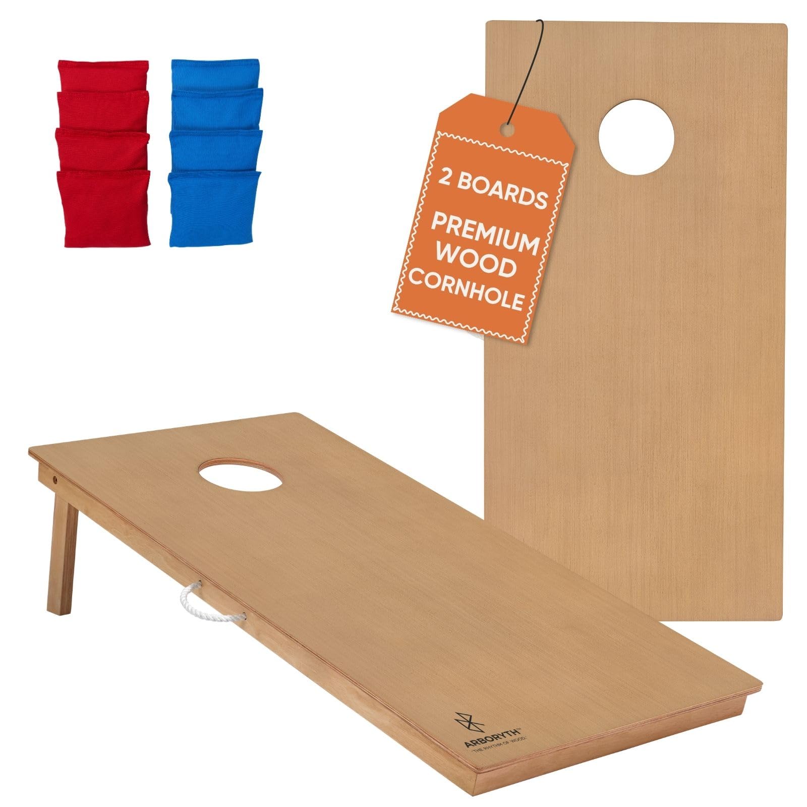 Regulation Cornhole Board Set - Dare to Play at 4x2 ft or 3x2 ft